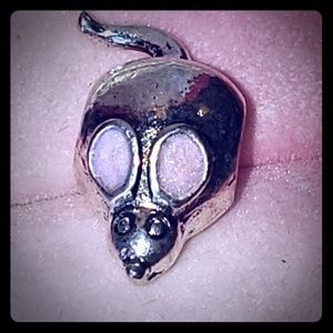 925 Sterling Silver Mouse Mice Pink European Charm